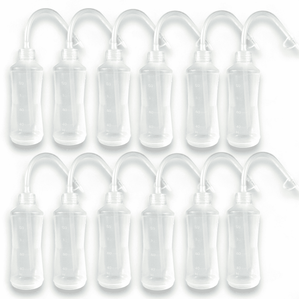 Kit 12 Tubo Almotolia Aplicador Para Líquidos 120ML Curvo