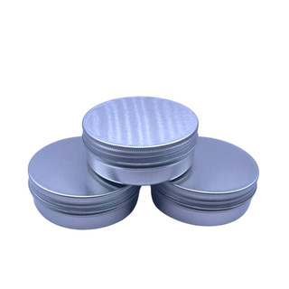Kit 3 Potes de Alumínio 50g Prata Com Tampa Rosca Pote Para Creme Cosméticos Velas Lembrancinhas