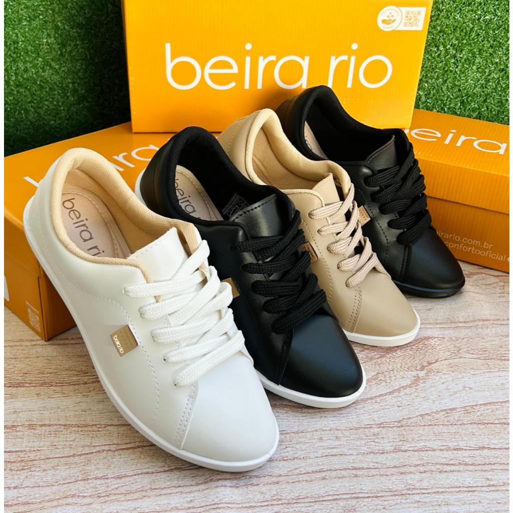 Tênis Sapatênis Feminino Casual Beira Rio Leve Confortável Promoção Original Dia a Dia Lis...