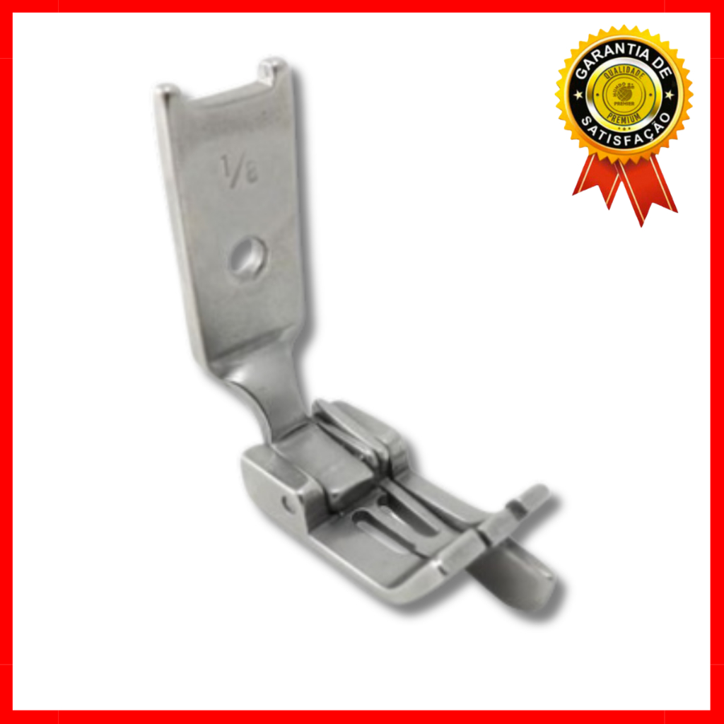 Calcador 1/8  com Guia  Lado Direito Maquina Pespontadeira