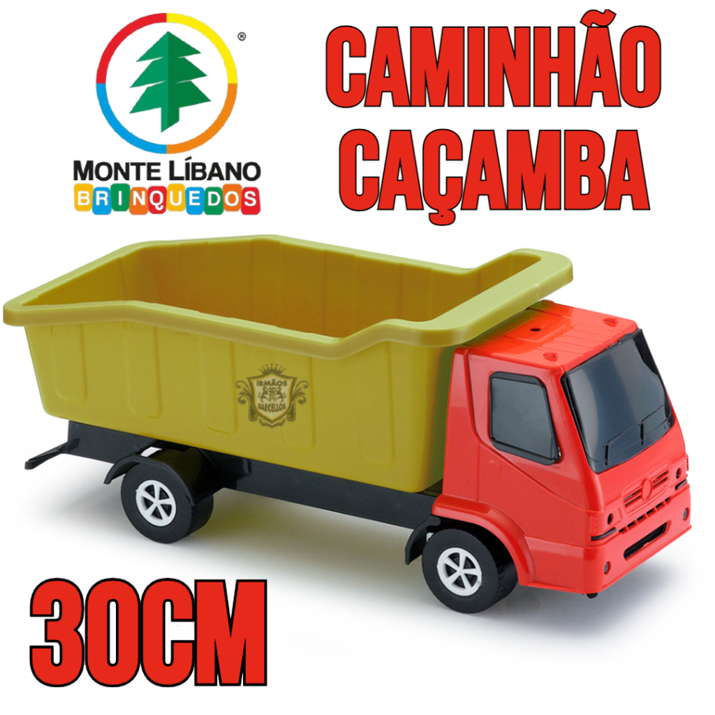 Caminhão Caçamba 30CM Plástico Miniatura Color - Brinquedo Infantil Veículos Carreta