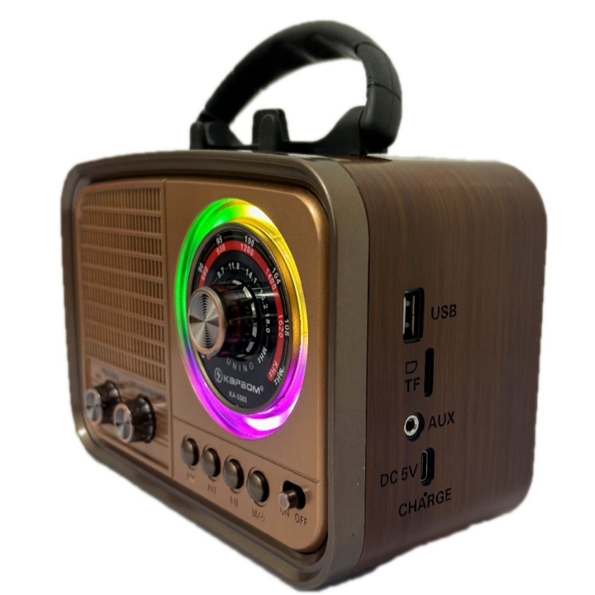 Rádio Retro Com Bluetooth Vintage AM/FM/USB/MP3 KA-5583