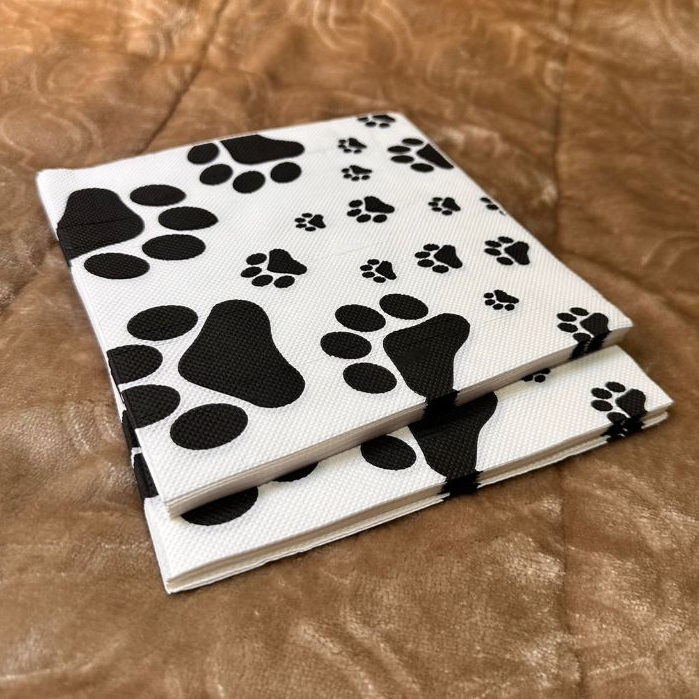Guardanapo de Papel Pet Cachorro Patinhas Estampado Folha Dupla Descartável Decorativo em Oferta na Shopee
