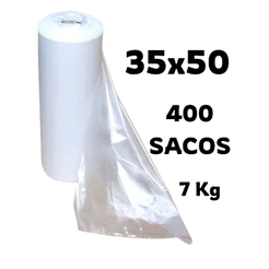 Bobina Picotada Saco Plástico de Mercado 35x50 c/400 Unidades 7Kg