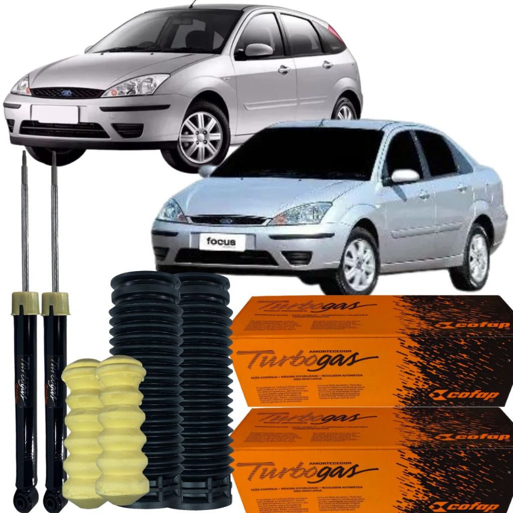 Kit Amortecedor Batente Coifa Traseira Focus 2000 Á 2008 em Oferta na Shopee