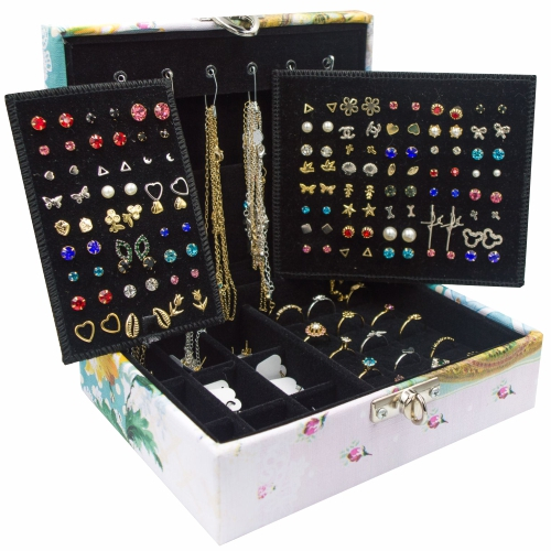 Kit Semi joias 200 peças + MALETA LUXO OURO 18K E PRATA Folheadas P/ Revenda em Oferta na Shopee