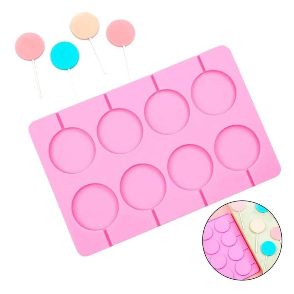 Molde Silicone Pirulito De Cristal 5,0 Cm Diâmetro Artesanato em Oferta na Shopee