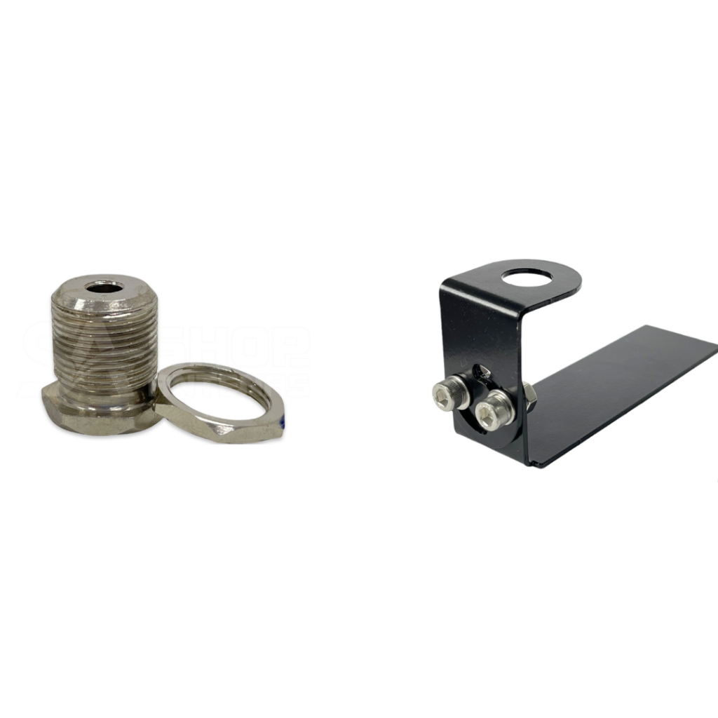 Parafuso de Antena para Expositor + Suporte Articulado Preto Adaptação Shop Antenas Aço Carbono