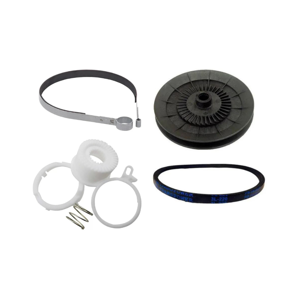 Kit Jogo Cames Completo, Correia V, Polia V E Banda Freio Para Lavadora Brastemp