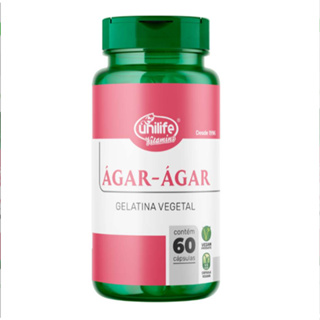 Ágar-Ágar 60 Cápsulas 600mg - Unilife em Oferta na Shopee