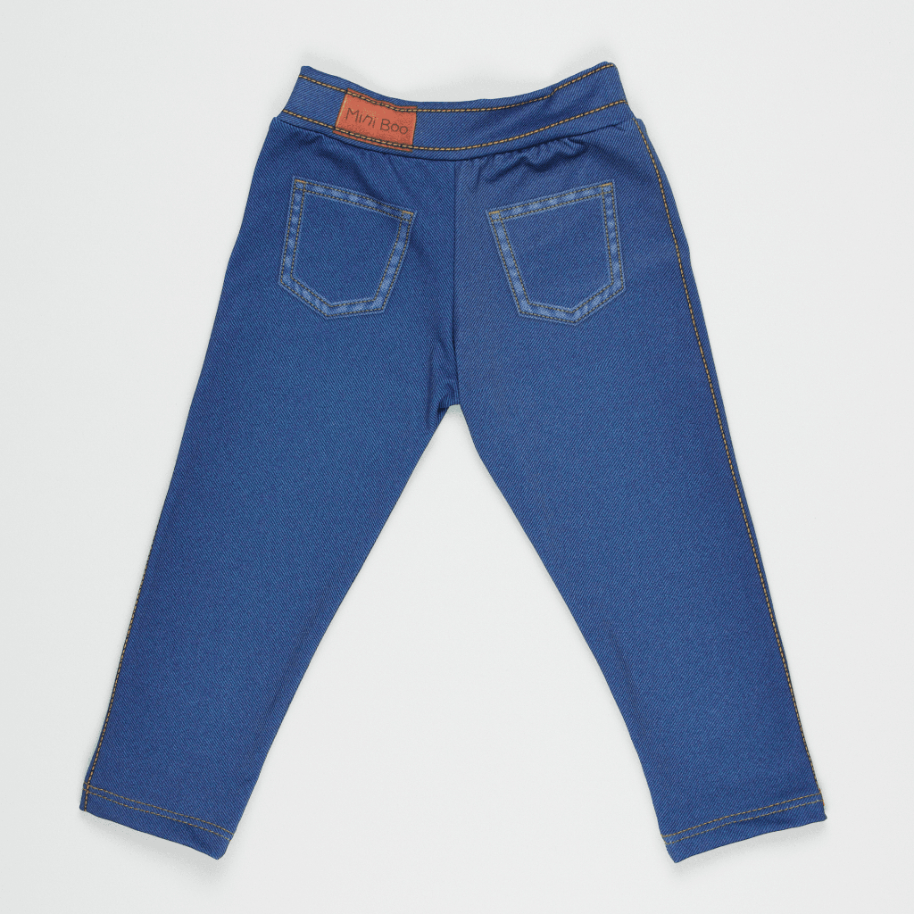 Calça Fake Jeans Bebê e Infantil Azul Escuro Proteção Solar 50+  MiniBoo