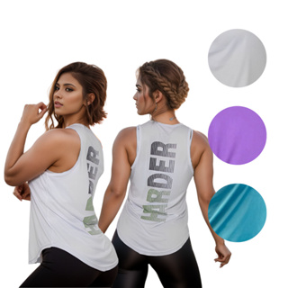 Regata Feminina Estampada Academia Treino Dry Tapa Bumbum em Oferta na Shopee