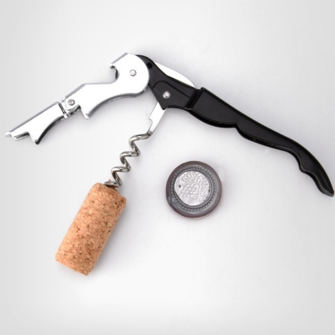 Abridor de Garrafas 12cm Simples Vinho Articulado Prático Metal Preto Saca Rolhas em Oferta na Shopee