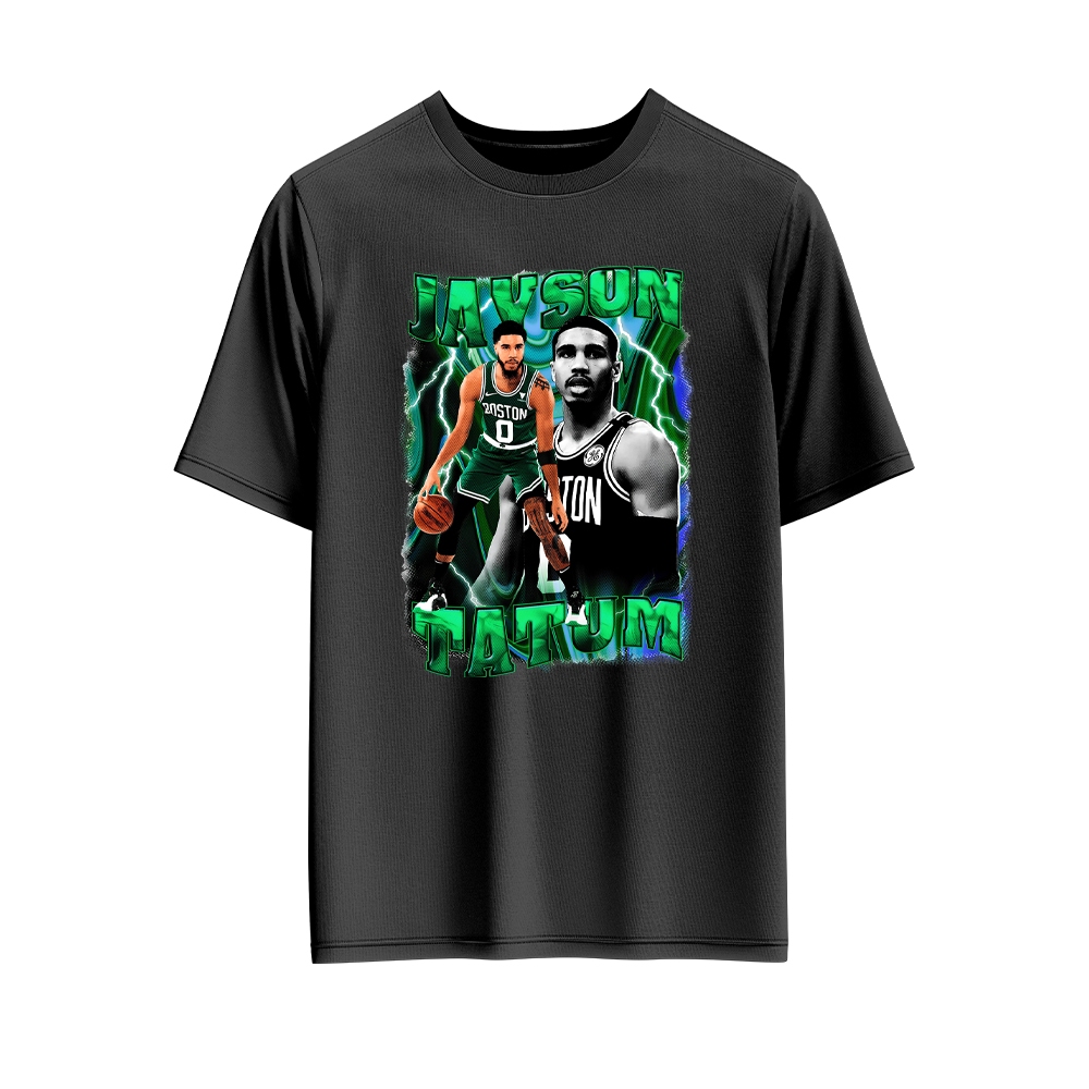 Camiseta oversized Jaysun Tatum jogador basquete NBA camisa estampada