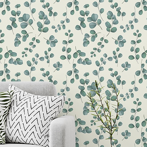 Papel de Parede Adesivo Quarto Infantil Folhas 3m x 60cm