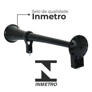 Buzina Marítima Bivolt Preta 45cm Para Caminhão Carro Som Super Potente Eletropneumática em Oferta na Shopee