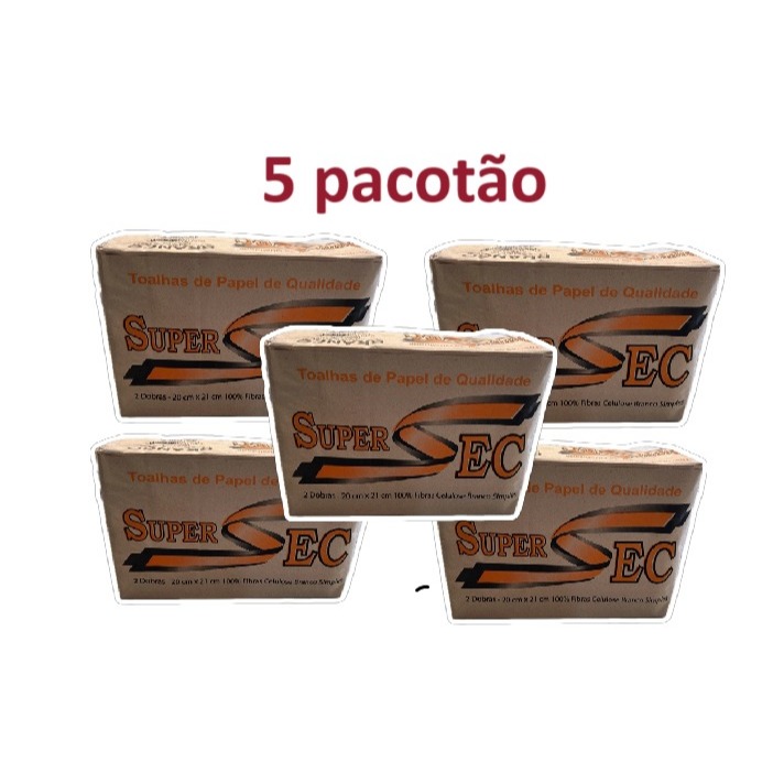 5 Pacotes Toalha de Papel Supersec Descartavel Folhas Simples Com Duas Dobras Super Oferta em Oferta na Shopee