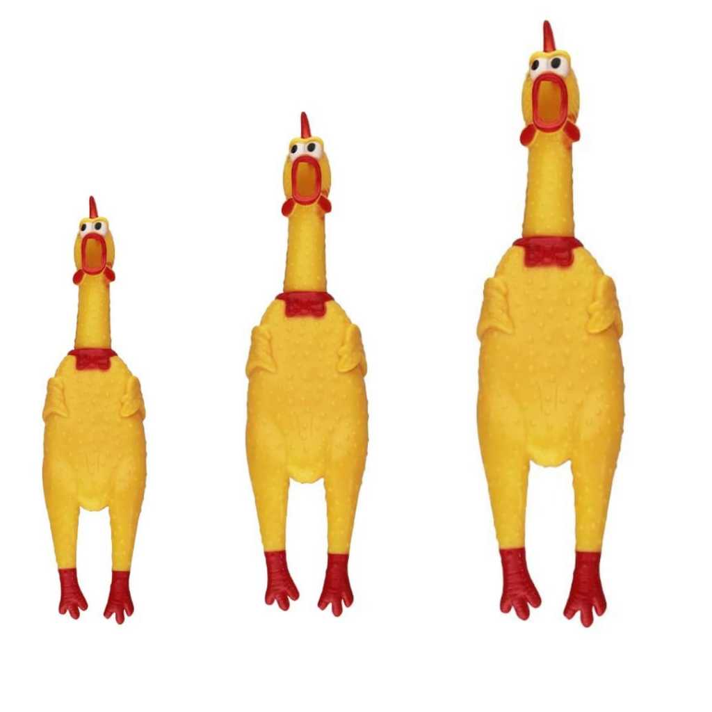 Brinquedo Galinha Frango Mordedor Para Cachorro Com Apito em Oferta na Shopee