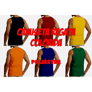 Camiseta Regata Colorida Malha sublimação 100% Poliéster em Oferta na Shopee