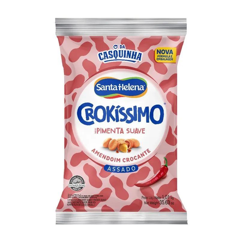 Amendoim Crokissimo 1,01kg Sta Helena Pimenta Suave em Oferta na Shopee