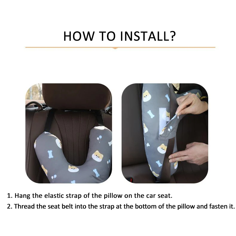 Assento de carro Encosto de Cabeça  Y Dormir Suporte, Crianças