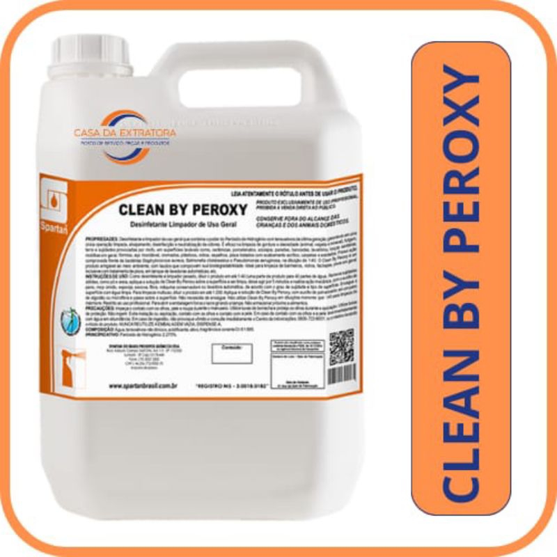 Clean By Peroxy Desinfetante e Limpador Spartan - 5 Litros