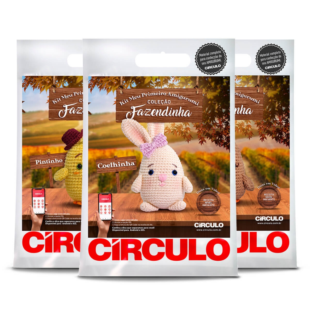 KIT AMIGURUMI FAZENDINHA (Círculo)