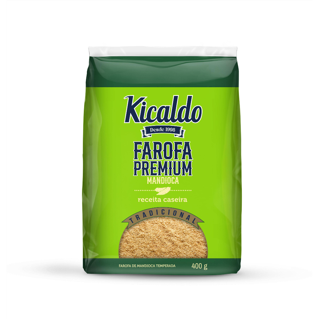 Farofa Premium Mandioca 400g Kicaldo - Food & Beverages