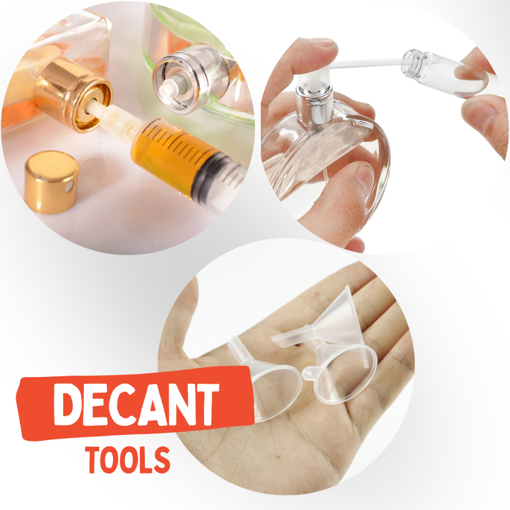 Kits Ferramentas Decant Perfume Bico Decantador Adaptador Seringa e Funil de Plástico Transparente Para Transferência