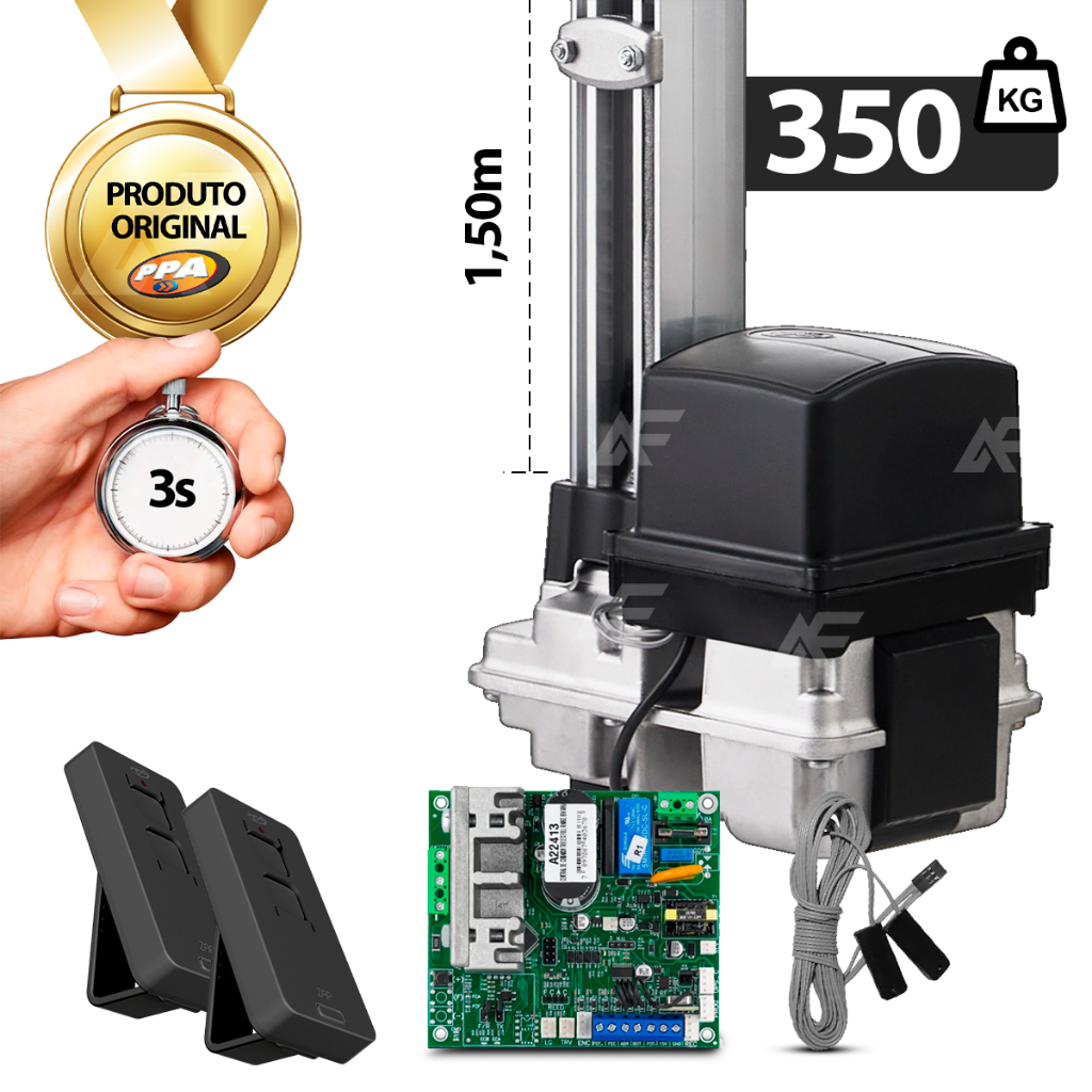 Motor Portão Bv Home JetFlex Ultrarrapido 1/4hp 350 Kg Trilho 1,5m em Oferta na Shopee