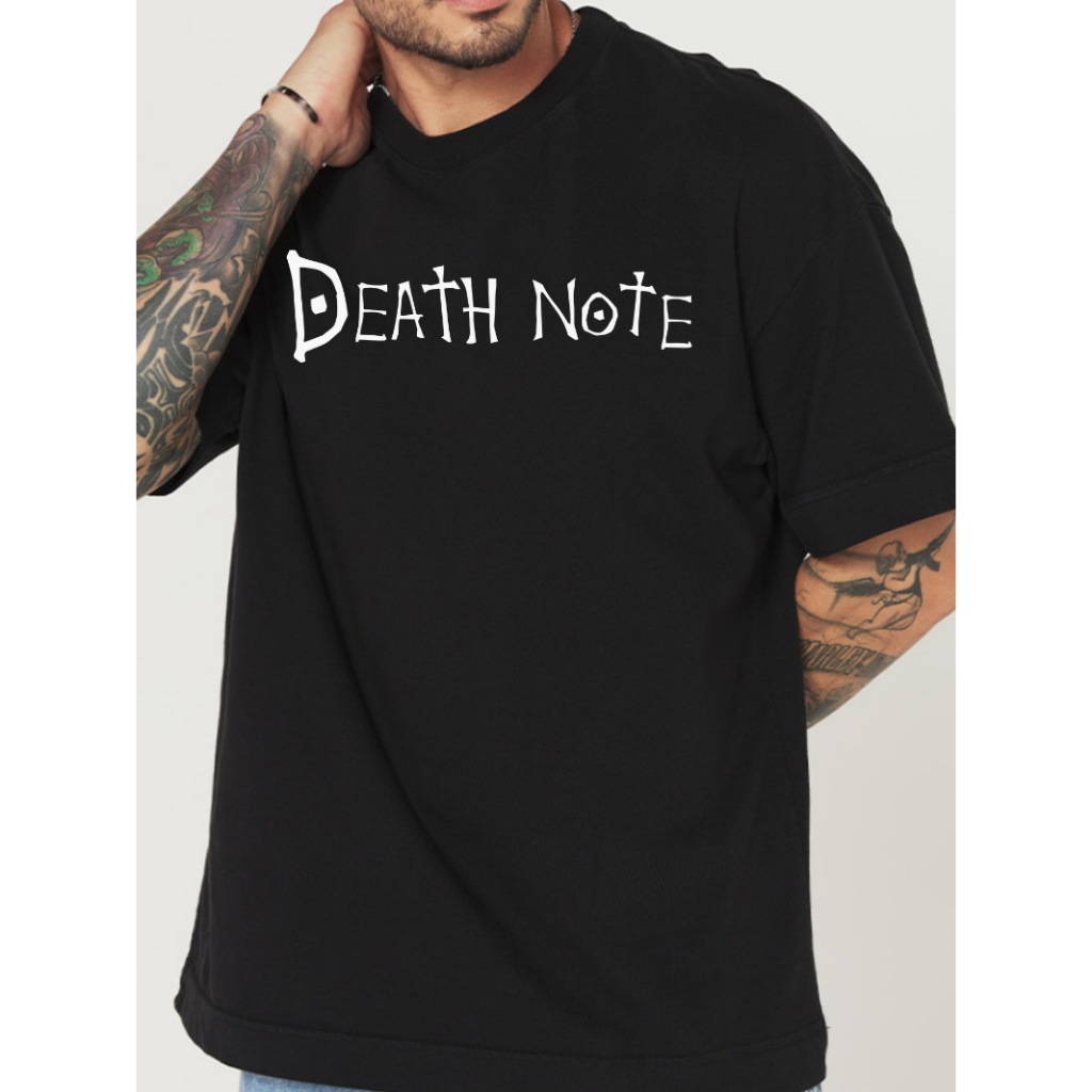 Camiseta Basica Death Note Masculina Feminina Unissex Verao Academia Casual Tecido Premium Algodão Fitness Basica