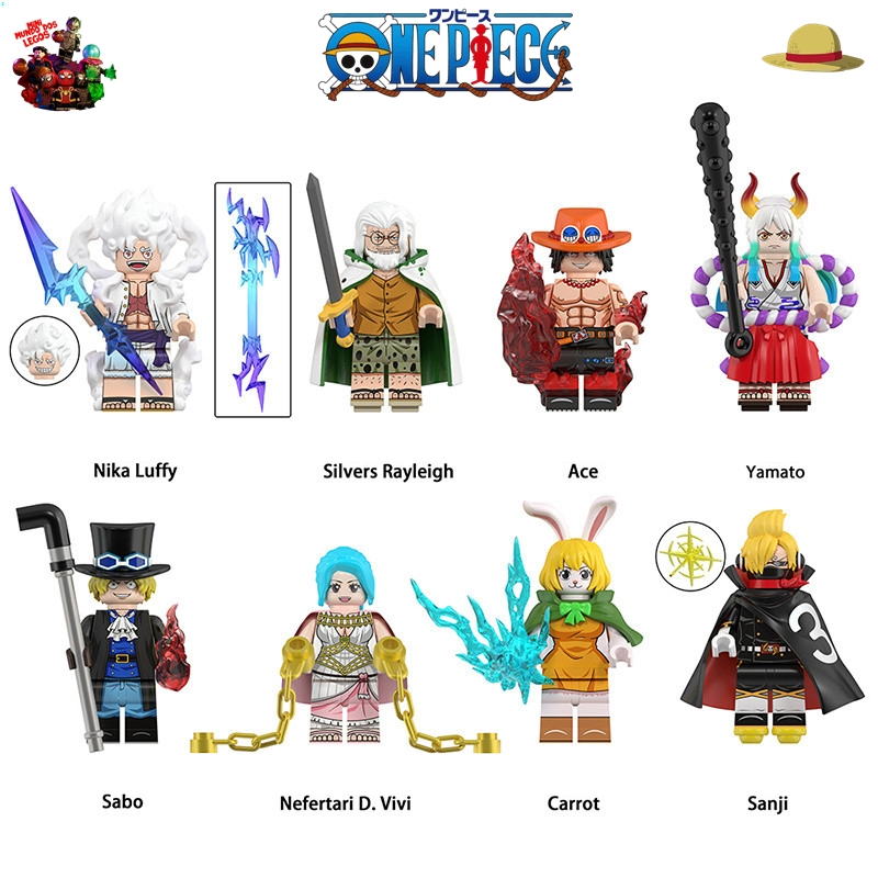 Bonecos do Yamato, Ace irmão de Luffy Nika Action Figures do One Piece Zoro Sanji (OSOBA-MASK) Chapeu de palha