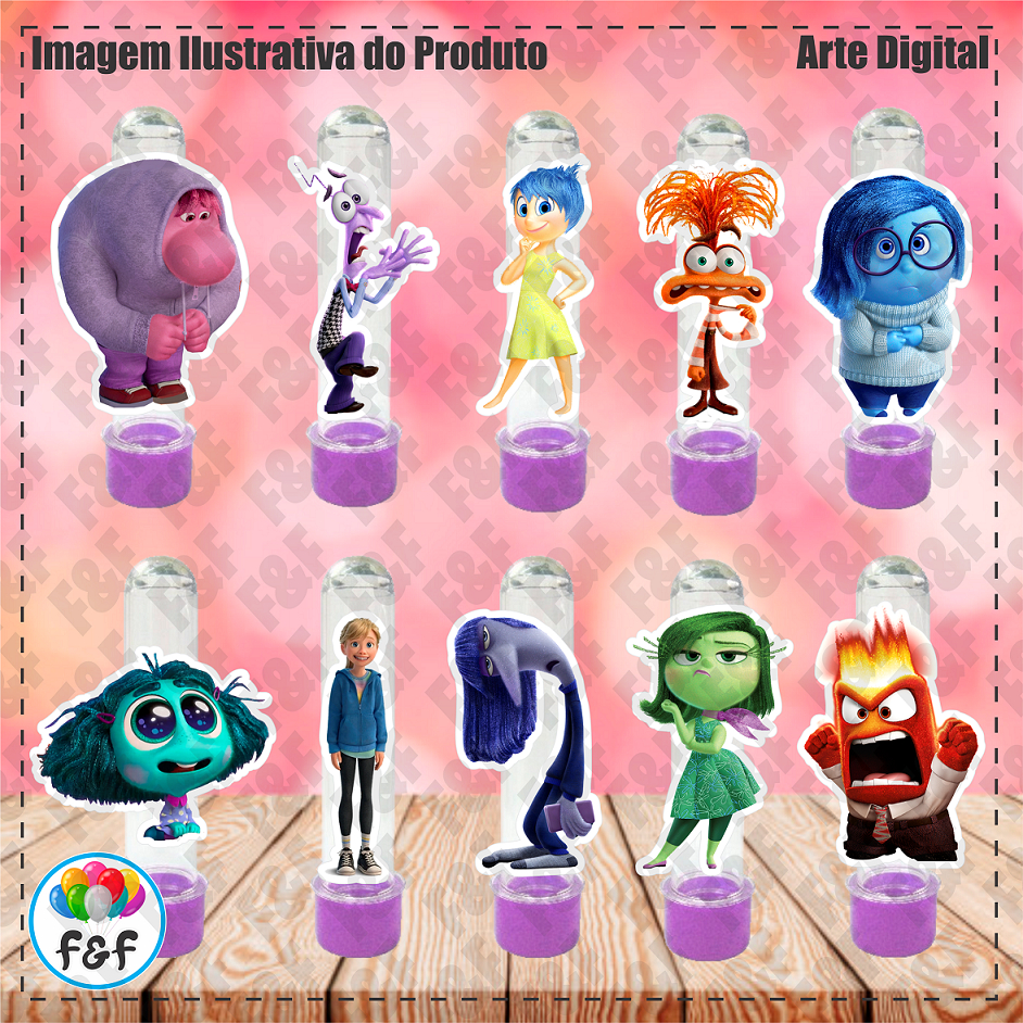 Apliques 3D 9cm para Tubete Divertidamente Divertida Mente 2 em Oferta na Shopee