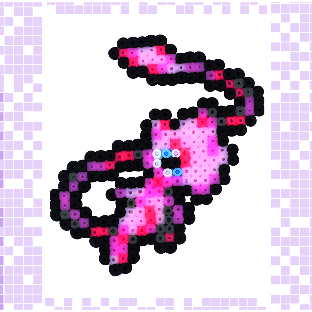 Pokemon Mew Chaveiro, Imã ou Broche Pixel Art Bead Perler