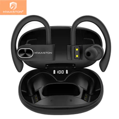H'maston RS-52 Bluetooth 5.3 Fone De Ouvido Sem Fio Esportivo De Longa Espera Com Luz Led Para