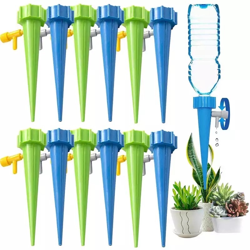 Kit Com 12 Gotejador Irrigador Acoplável Em Garrafa Pet Jardim Dosador Vaso Em Garrafa em Oferta na Shopee