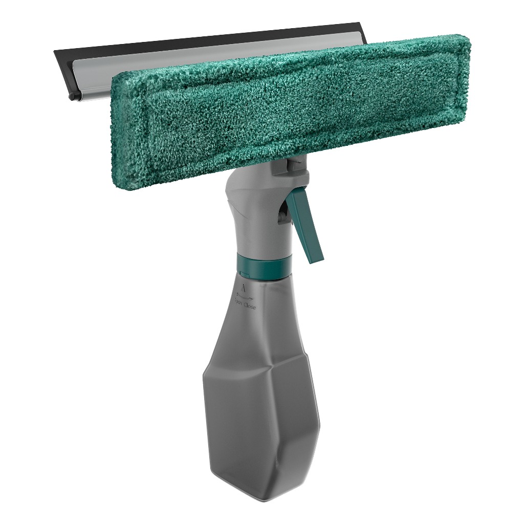 Limpa Vidros Spray Com Rodinho E Refil Microfibra Reservatorio 230 ml Original Flash Limp