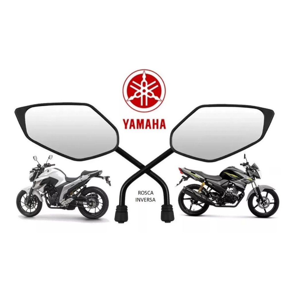 PAR Retrovisor Moto Yamaha Fazer 150 250 2015 2024 Lander 250 xtz Factor YBR Crosser nmax160 neo 125