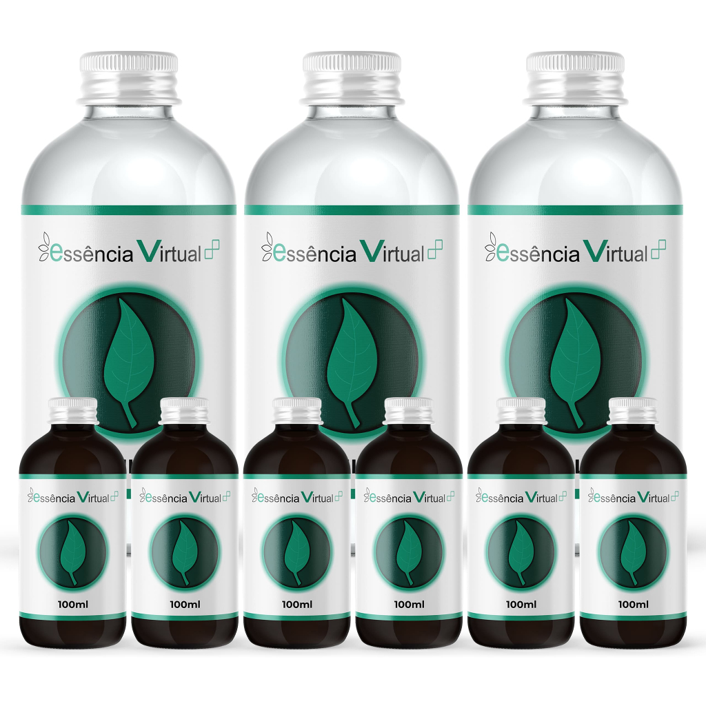 Essência Concentrada - 100ml - 6 Unidades + 3 Bases Prontas de 1L | Essência Virtual