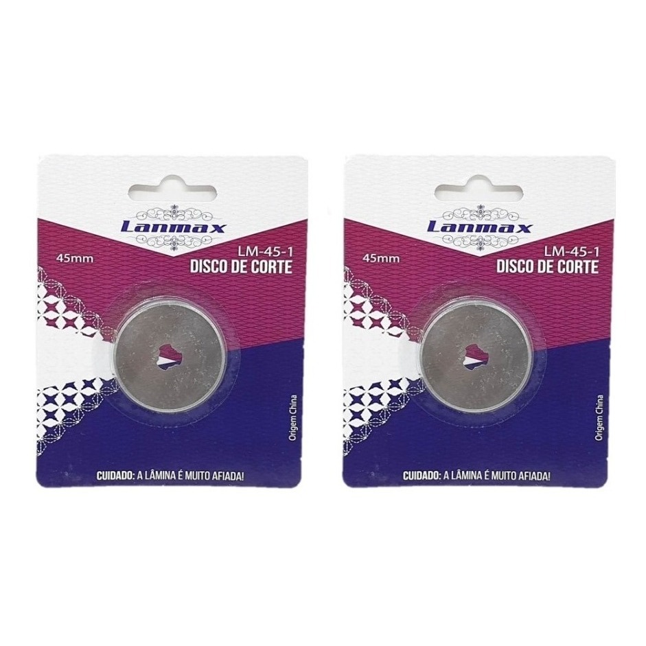 Kit 2 Unidades Lâmina de Corte 45mm para Cortador Circular: Afiada e Durável - Lanmax