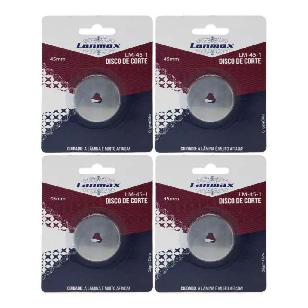 Kit Lâmina de Corte 45mm para Cortador Circular: Afiada e Durável - Lanmax - 4 Unidades