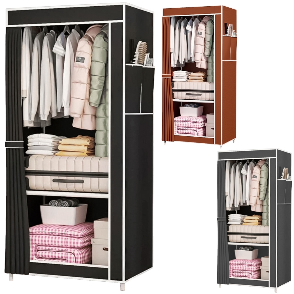Guarda Roupa Dobrável, Portátil e Multiuso - Organizador Armário Versátil P/ Cobertas, Roupas e Acessórios