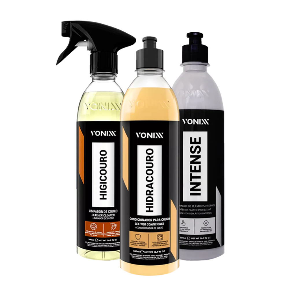 Kit Limpa Couro Automotivo Vonixx + Intense Renova Painel em Oferta na Shopee