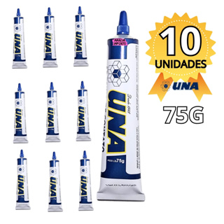 10 Unidades Cola Adesivo de Contato UNA Adesivo de Contato 75g: Solução Versátil e Eficiente para Colagens Profissionais em Oferta na Shopee