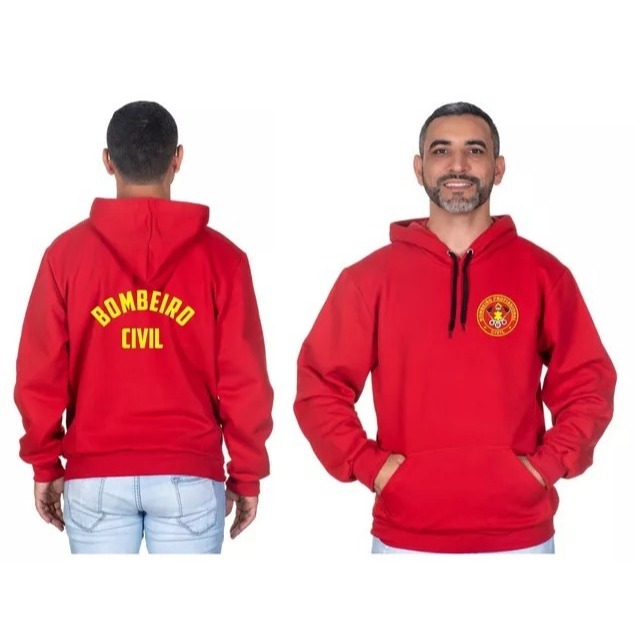 Blusa de Frio Moletom Profissões Bombeiro Civil MixMade
