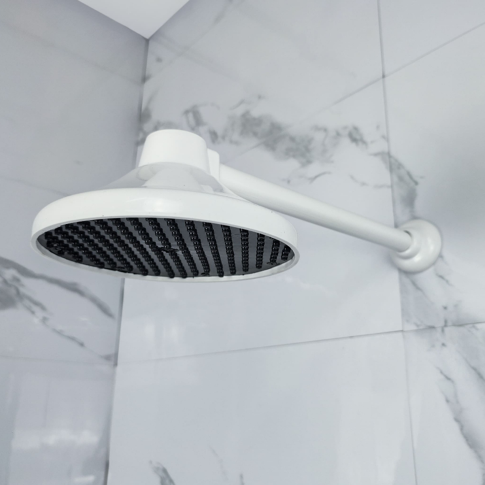Ducha Chuveiro Fria Cascata Para Piscina 6 Polegadas Branco