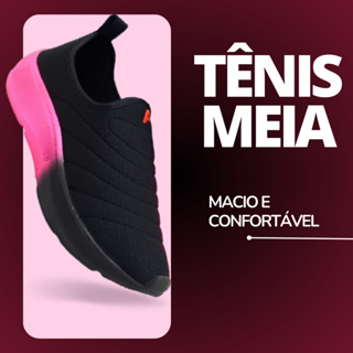 Tênis Colorido Meia Masculino/Feminino Calce Fácil Unissex em Oferta na Shopee