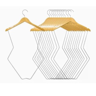 Kit 10 Cabides Colan Silhueta Madeira em Oferta na Shopee