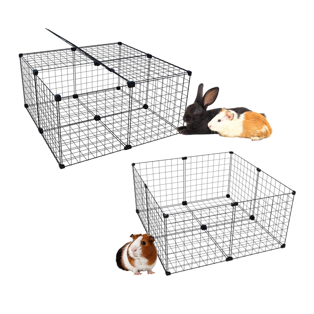 Gaiola para Coelho 80x80x40cm Cercado Porquinho da Índia Viveiro Pet Mini Coelho Cercadinho Roedores