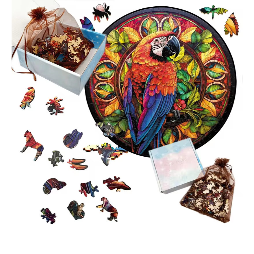 Quebra Cabeça 3d Puzzle Madeira Arara Brasil - 280 Peças A3